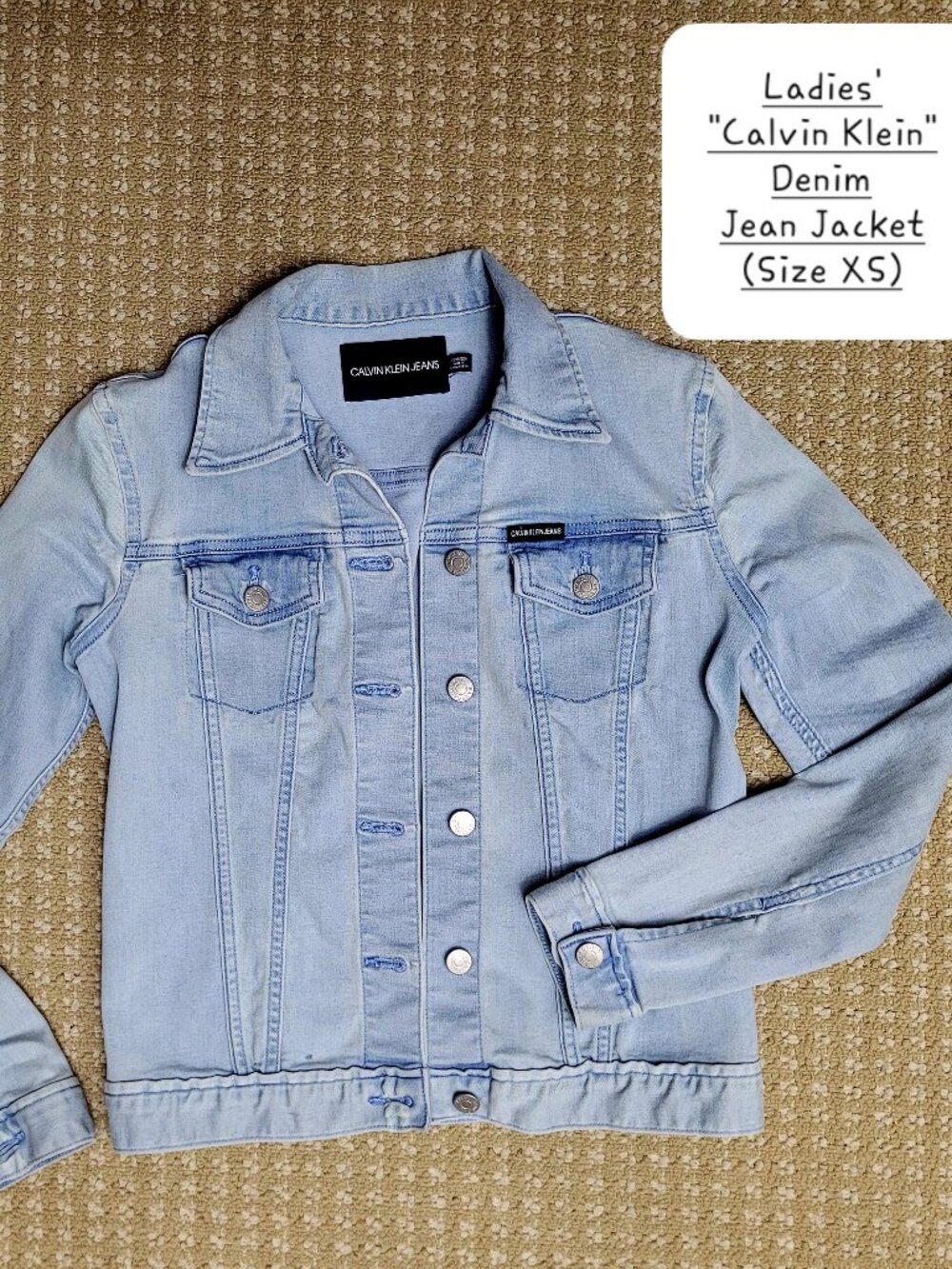 Ladies' "Calvin Klein" Denim Jean Jacket (Size XS)